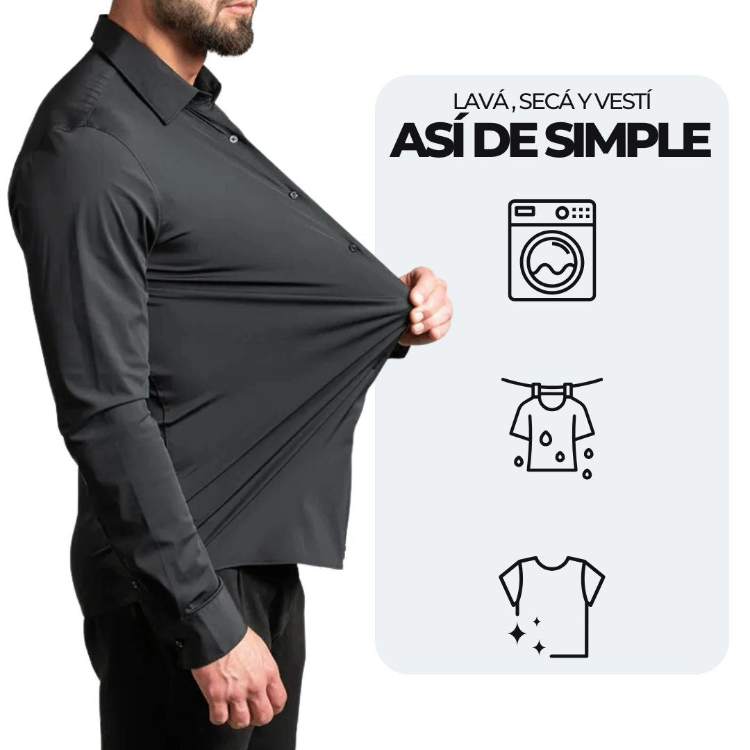 [2 POR 1] CAMISA ULTRA FLEXIUM ® - ULTRA ELÁSTICA, NO SE ARRUGA Y NO DESTIÑE