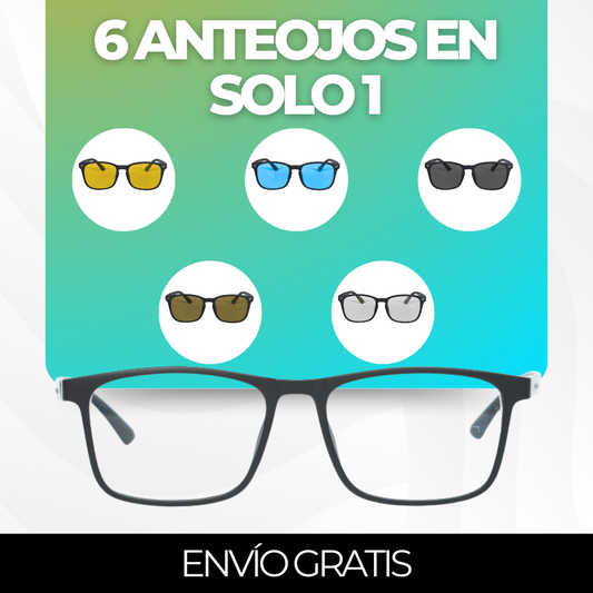 ANTEOJOS EVOLUTION 6 EN 1 ® (MAGNÉTICAS) + ENVÍO GRATIS